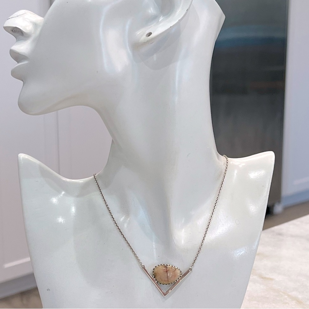 Sterling Silver Opal Abstract Statement Necklace - image 7